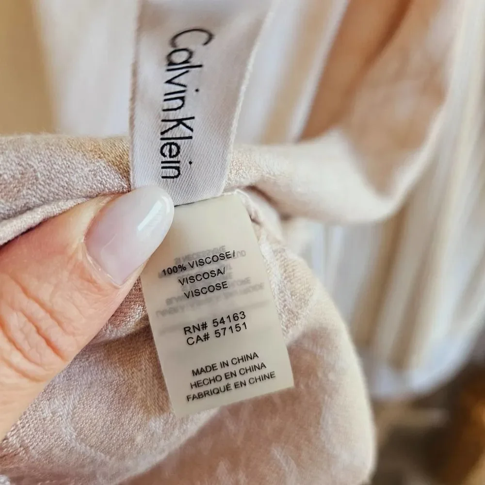 Calvin Klein Scarf Monogram Logo Print Women's 65×25